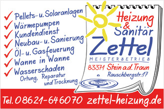 Heizung und Sanitär Zettel