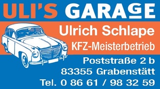 Uli´s Garage, KFZ Meisterbetrieb